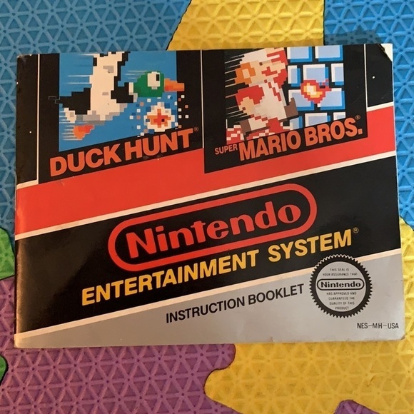 Vintage 80s Nintendo super Mario brothers duck hunt cassette game with manual - Picture 4 of 9